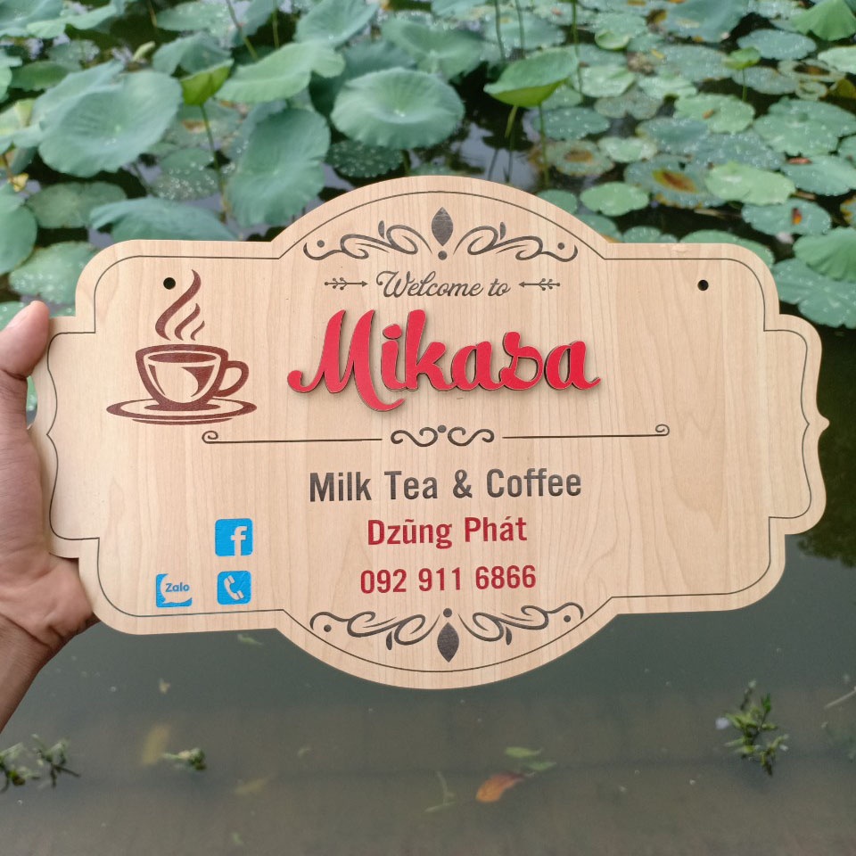Bảng Tên Shop - Bảng Gỗ Khắc Tên, Thương Hiệu - Bảng Chụp Ảnh Sản Phẩm - Thiết Kế Theo Yêu Cầu