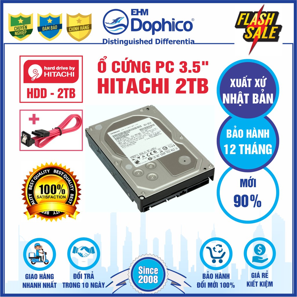 Ổ cứng HDD 3.5” Hitachi 2TB - Chính Hãng – Bảo hành 12 tháng 1 đổi 1 – Tháo máy đồng bộ mới 90% - HDD 2TB | BigBuy360 - bigbuy360.vn