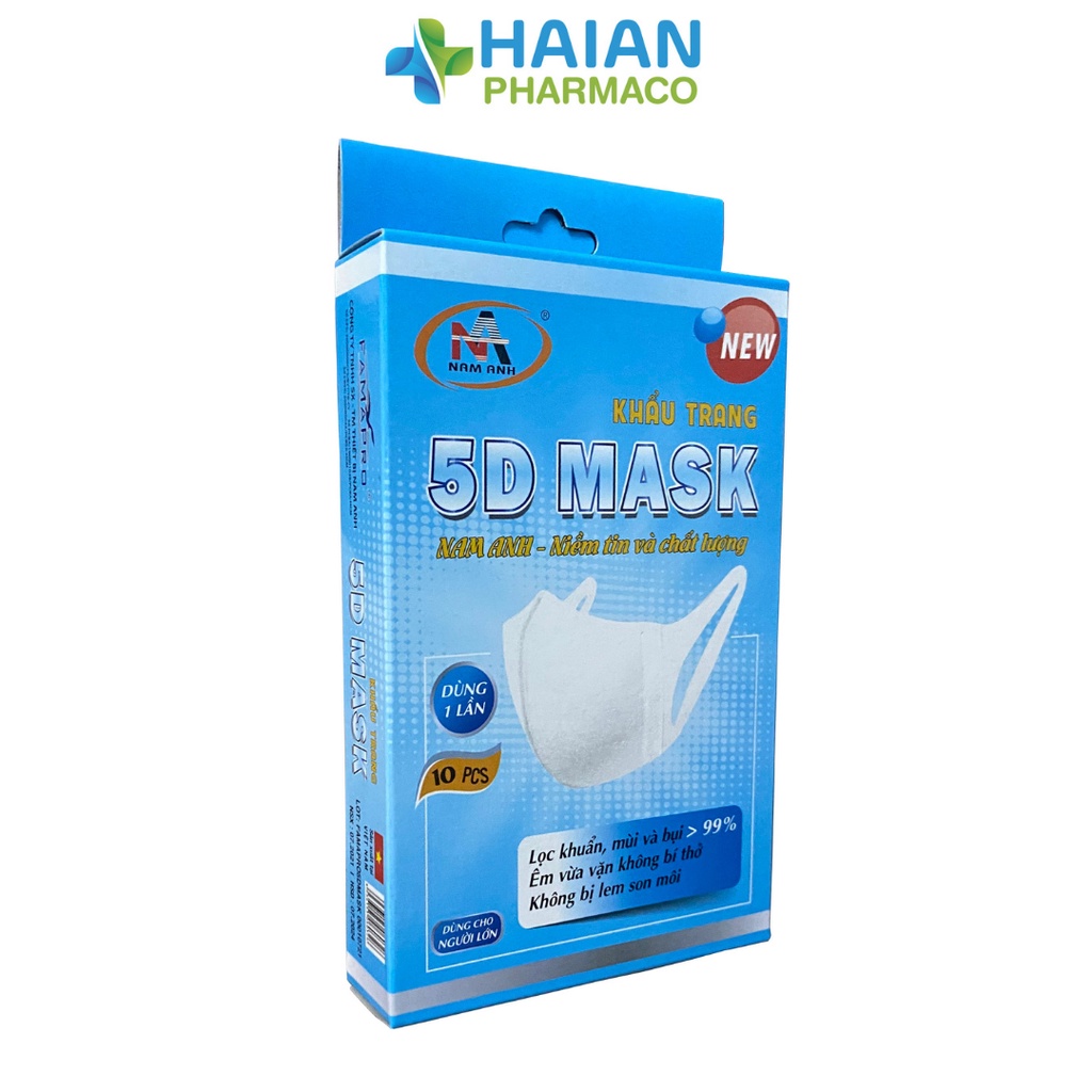 Khẩu trang 5D Mask FAMAPRO quai vải Hộp 10 cái