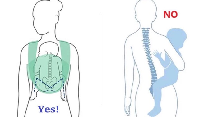 Địu vải em bé Hàn Quốc