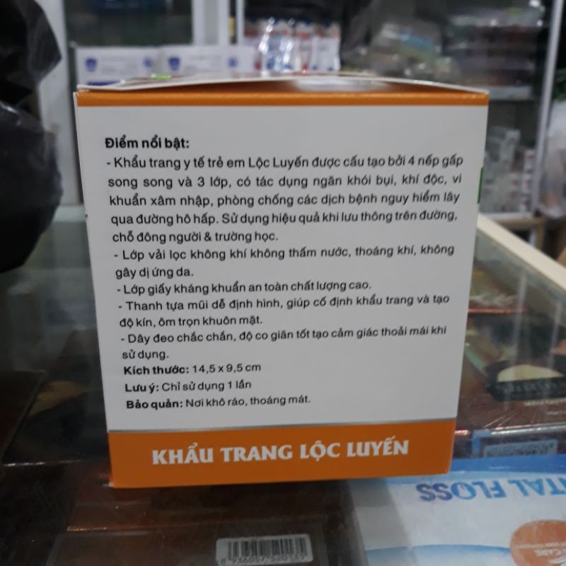 Khẩu trang trẻ em Lộc Luyến ( hộp 50 chiếc )
