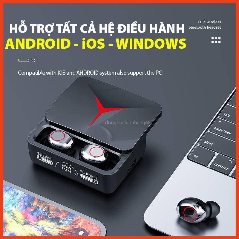 Tai Nghe Không Dây M90 Pro Bluetooth 5.3 Pin Cực Trâu Nghe Nhạc Cực Hay Âm Bass Cực Chất  Bảo Hành 12 Tháng