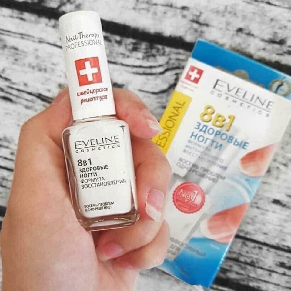 Dưỡng Móng Tay Eveline 8in1 Phục Hồi Và Dưỡng Cho Móng Tay Giảm Hư Tổn - Lọ 12ml
