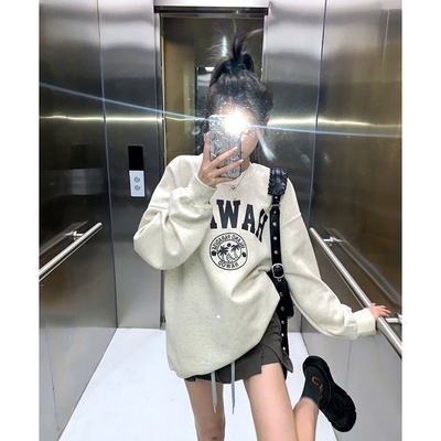 Áo Thun Nữ Dài Tay Cổ Tròn In Hình Mới