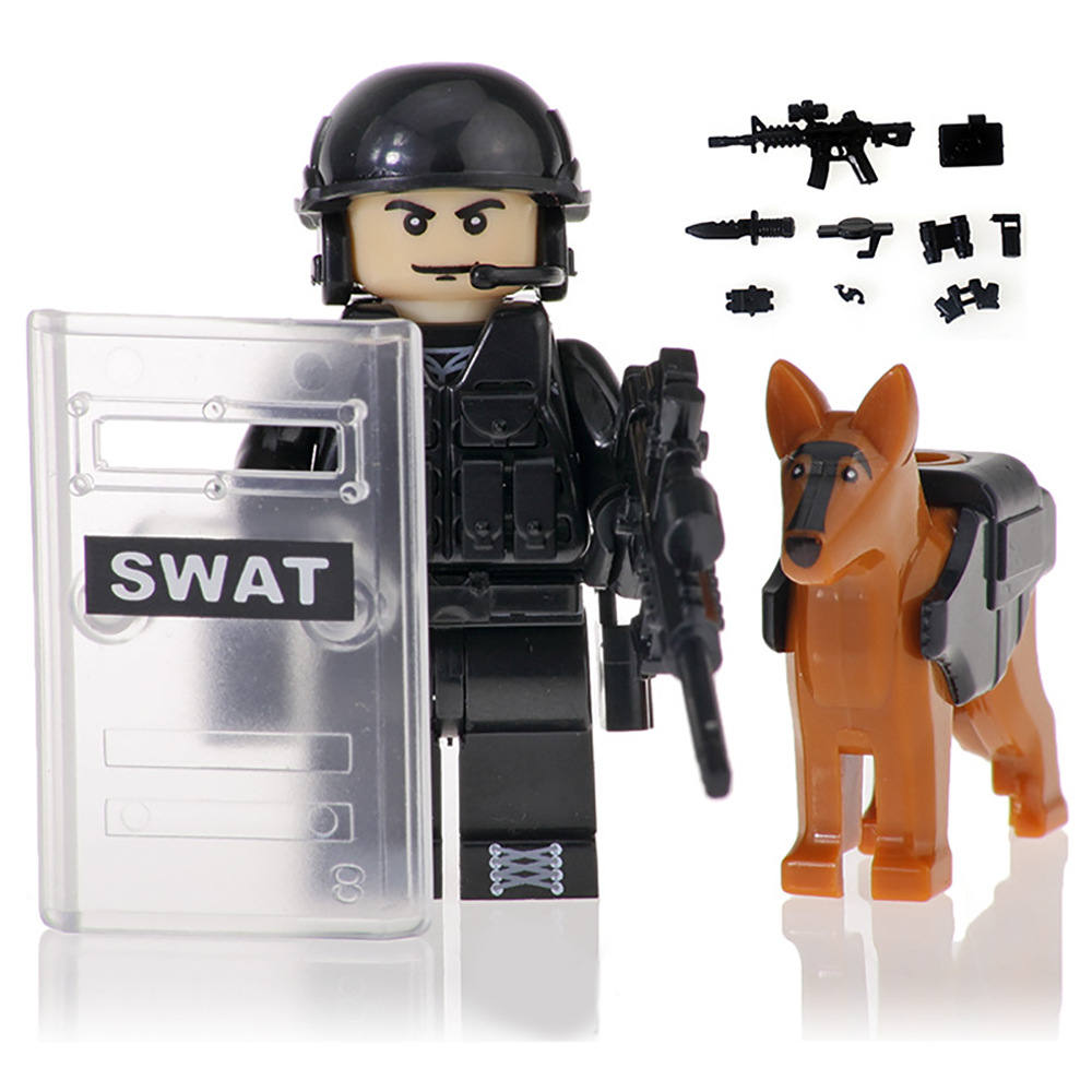 Bộ Đồ Chơi Lego Xếp Hình Cảnh Sát Quân Đội Và Chó