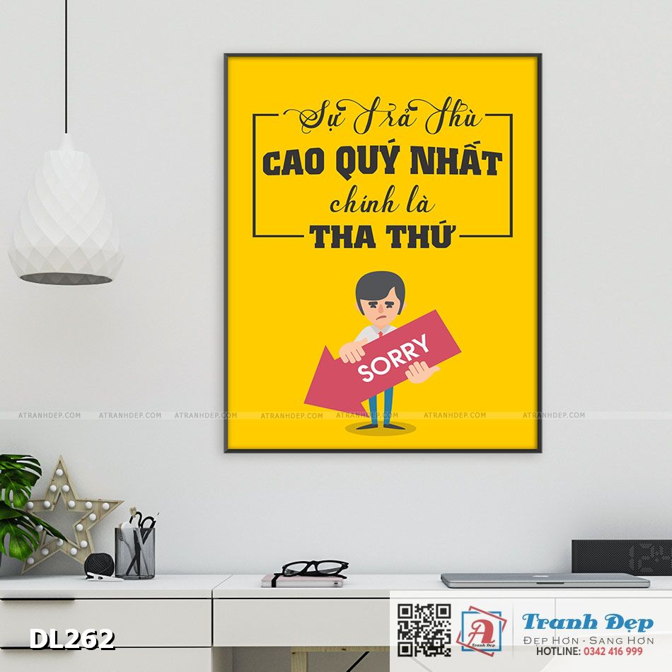 Tranh động lực trang trí phòng làm việc - Sự trả thù cao quý nhất chính là tha thứ - DL262