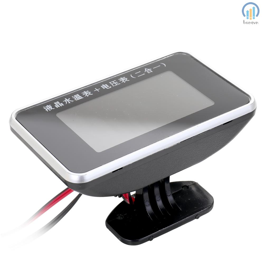 Đồng hồ đo nhiệt độ nước màn hình LCD 1/8 10mm cho xe hơi
