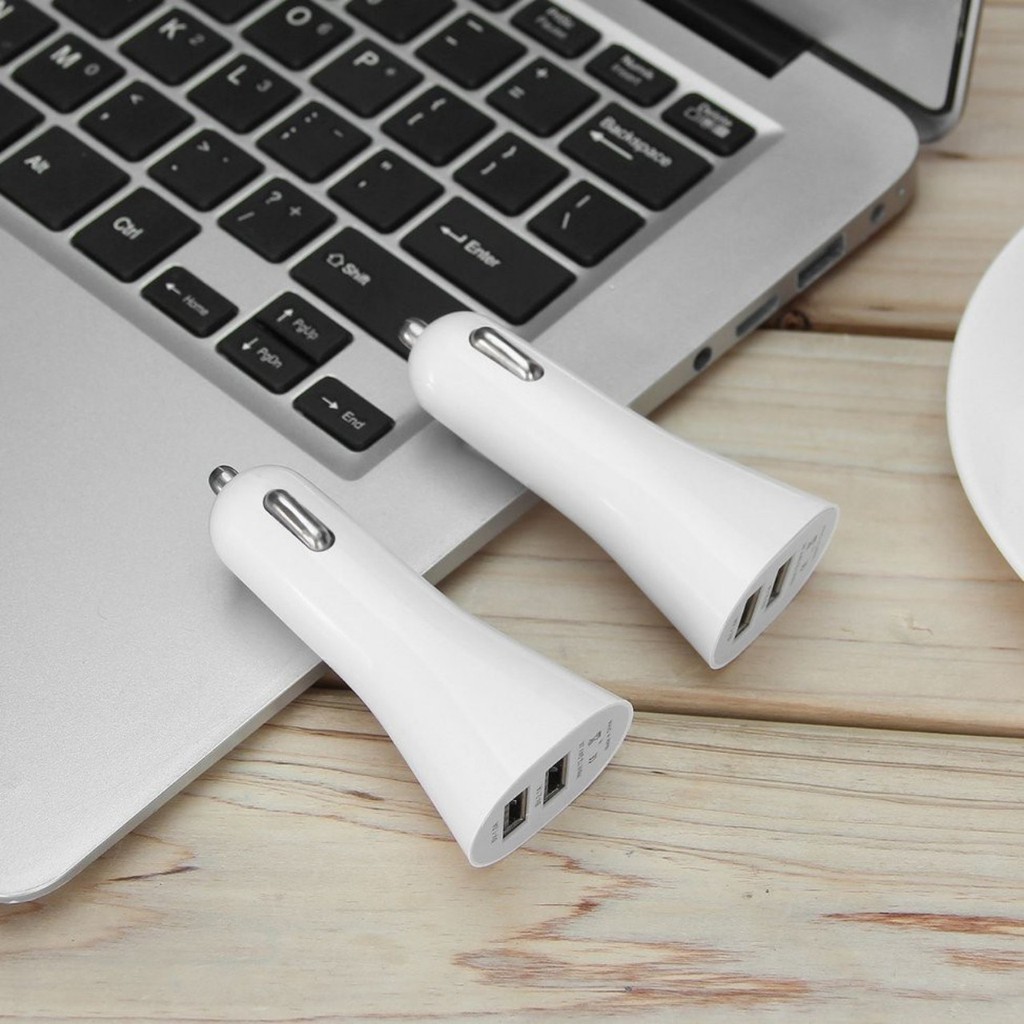 Combo 2 Tẩu Sạc Điện Thoại Trên Ô Tô Xe Hơi - Cốc Sạc 2 cổng usb 5V 3.1A Cho Điện Thoại Máy Tính Bảng