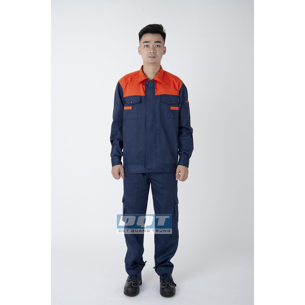 Quần Áo Kỹ Sư Phối Màu Cam Tím Than - SB 06