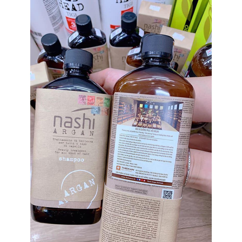 CẶP DẦU GỘI & XẢ Nashi Argan 500ml