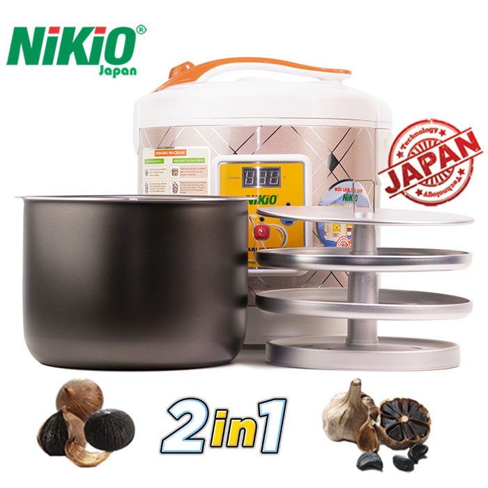 Máy làm tỏi đen chuyên dụng Nhật Bản Nikio NK-696 - 6 lít - Bạc