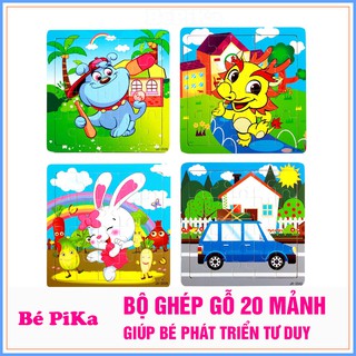 Đồ chơi bảng ghép hình gỗ 20 mảnh cho bé