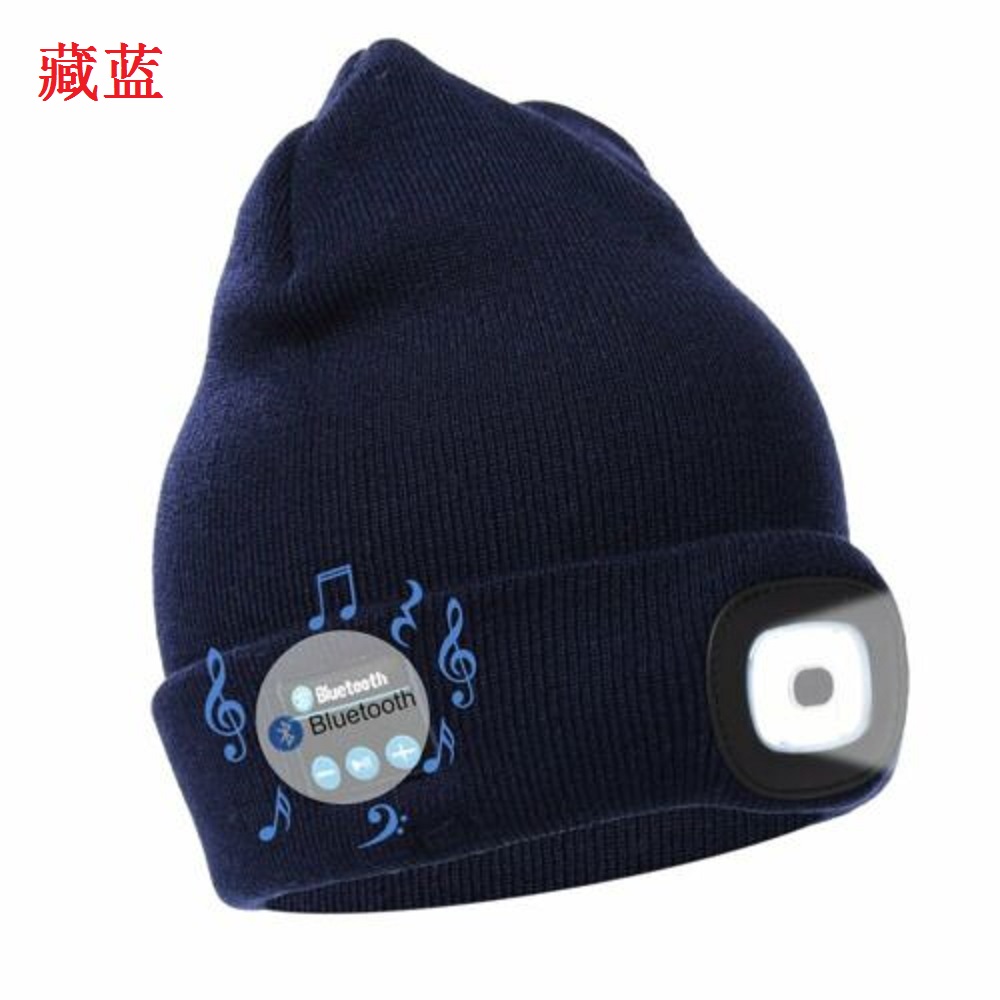 Mũ Beanie Tích Hợp Tai Nghe Bluetooth Có Đèn Led Có Thể Sạc Lại Bằng Cổng Usb