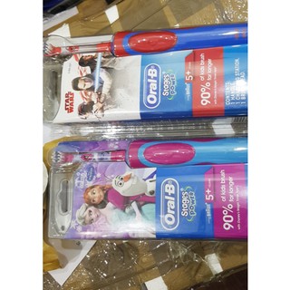 Bàn chải sạc điện cho bé - hàng nội địa Oral B Úc, Bộ gồm: 1 thân bàn chải + 1 đầu bàn chải + 1 bộ sạc điện