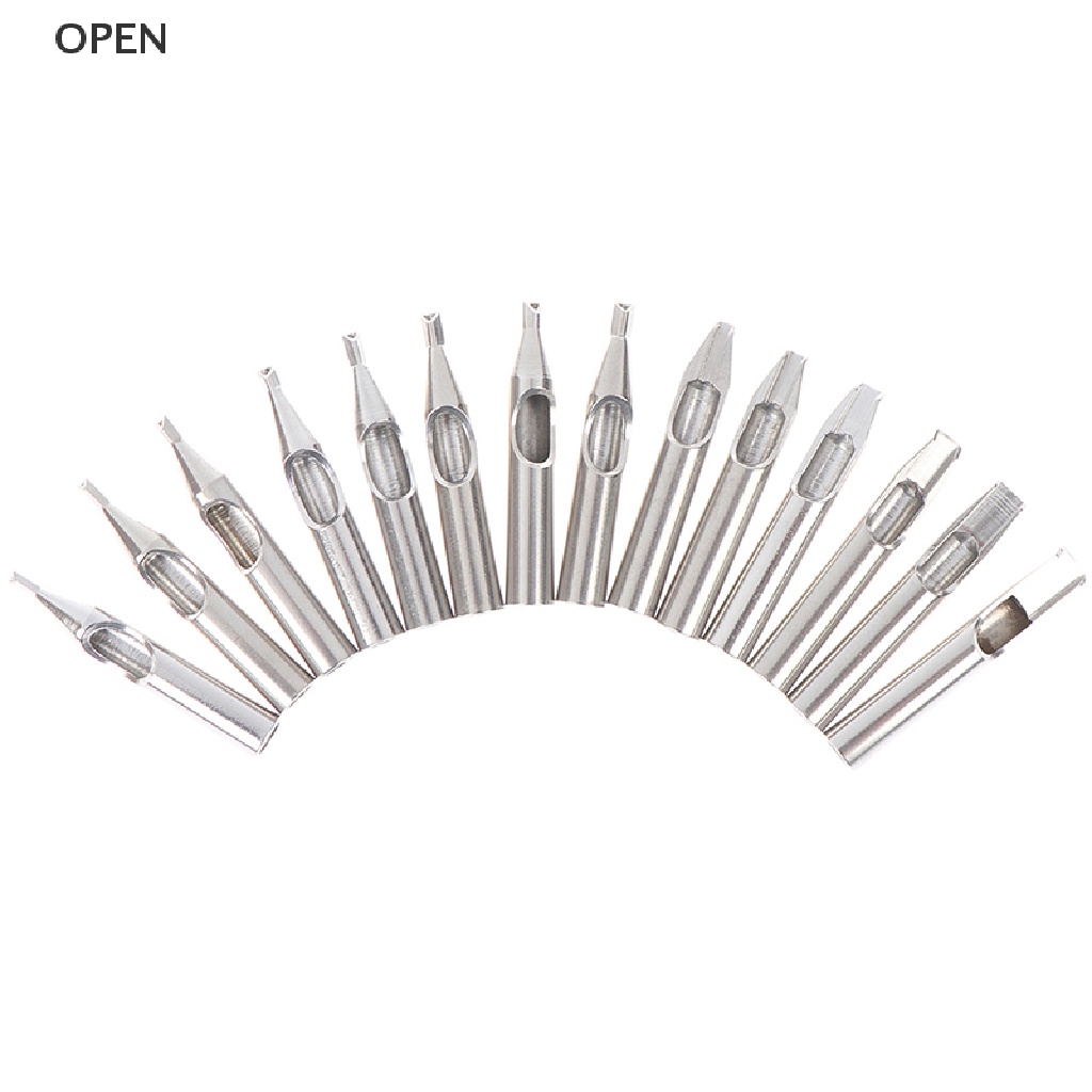 Op 1X Đầu Ống Phun Xăm Thép Không Gỉ Phụ Kiện Máy Xăm my