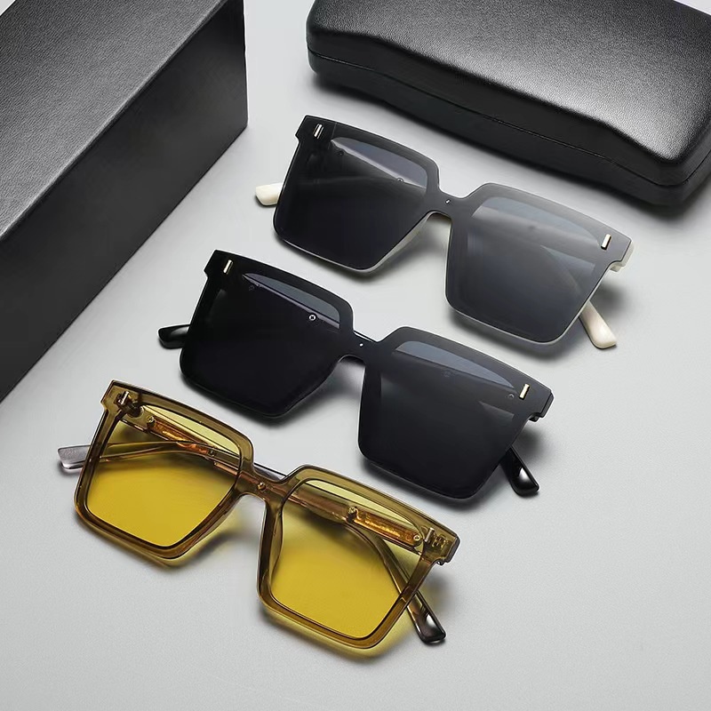 Kính Mát Gọng Vuông Thời Trang Mới Cho Nam Nữ Màu Sắc