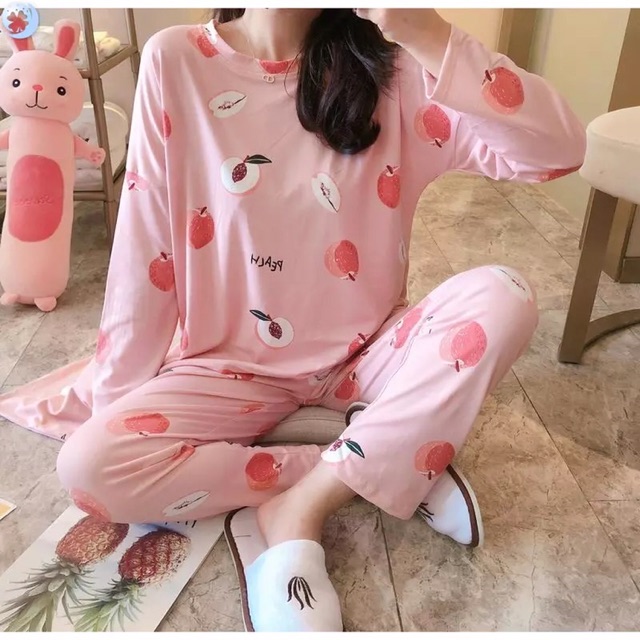 [BỘ PIJAMA] BỘ ĐỒ NỮ ÁO DÀI QUẦN DÀI HÌNH DỄ THƯƠNG_Kèm ảnh và video thật