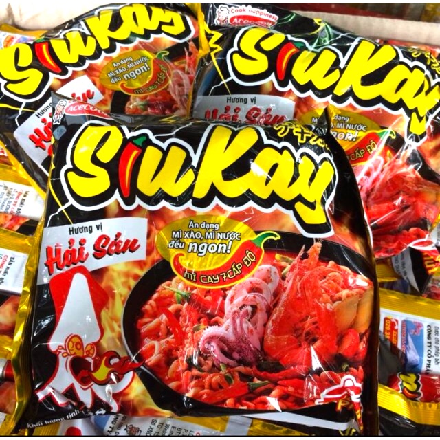 COMBO 5, COMBO 10 GÓI MÌ CAY SIUKAY ACECOOK - MÌ CAY 7 CẤP ĐỘ SIÊU HOT