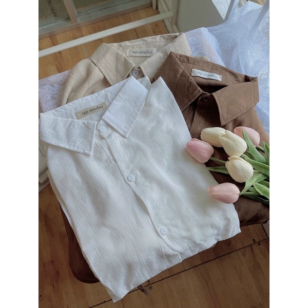 ÁO SƠ MI KHOEN EO RÚT DÂY