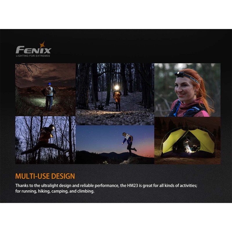 ĐÈN PIN FENIX - HM23 - 240 LUMENS (ÁNH SÁNG VÀNG)