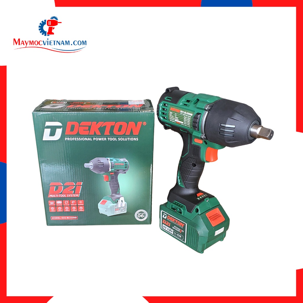 Máy Siết Bulong Pin DEKTON D21-BL550N - Súng Bắn Bu Lông Pin Chính Hãng