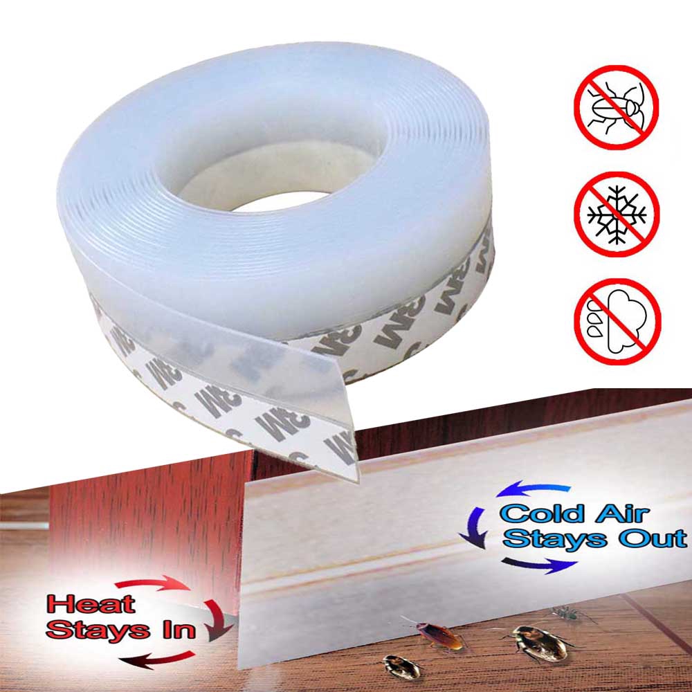 Cuộn dây dán mép cửa đóng kín tự dính bằng silicone ngăn ngừa côn trùng thời tiết 1m tiện lợi