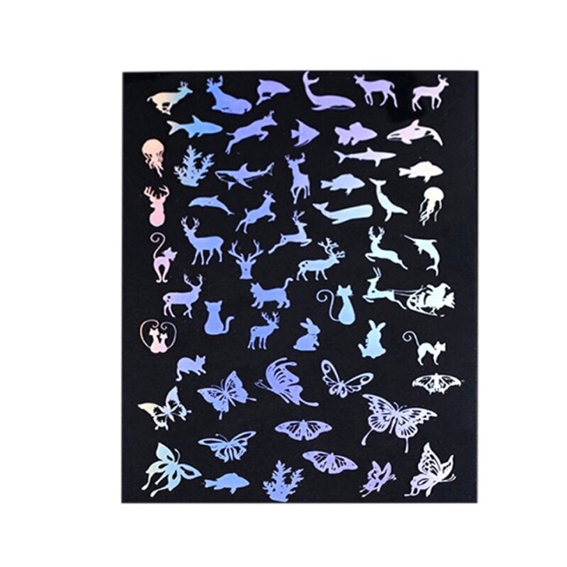 Miếng dán trang trí resin màu hologram