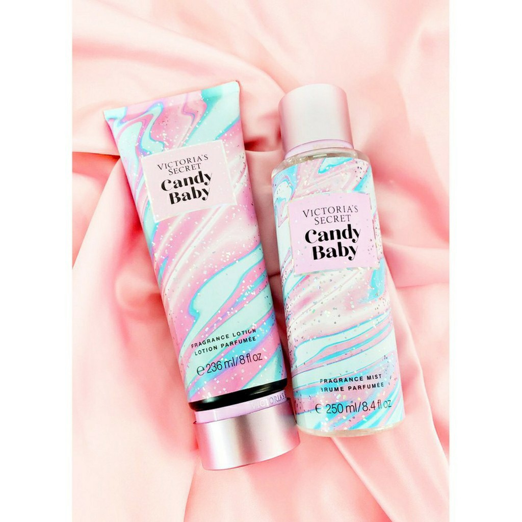 Combo xịt thơm và dưỡng ẩm Victoria Secret Candy Baby | BigBuy360 - bigbuy360.vn