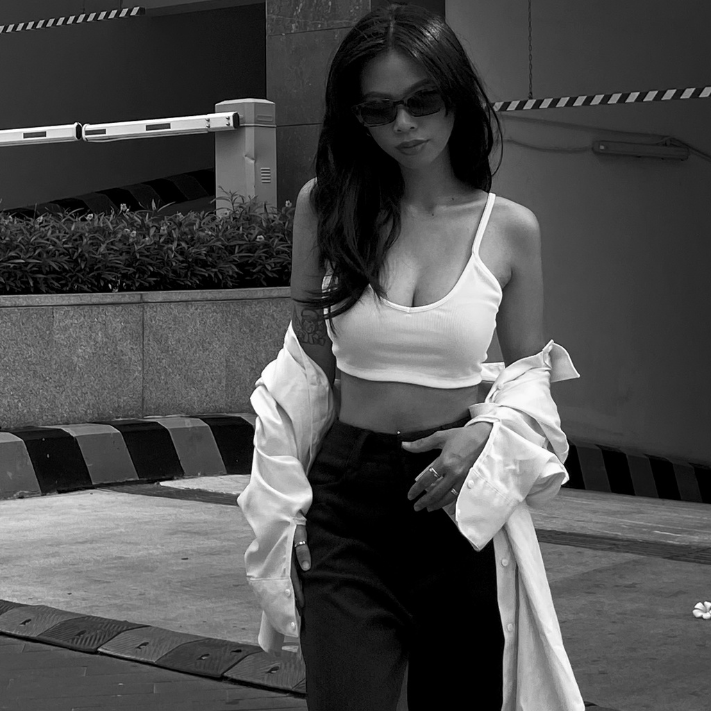 Áo sơ mi nữ dáng rộng tay dài có túi Boyfriend – Narcotics