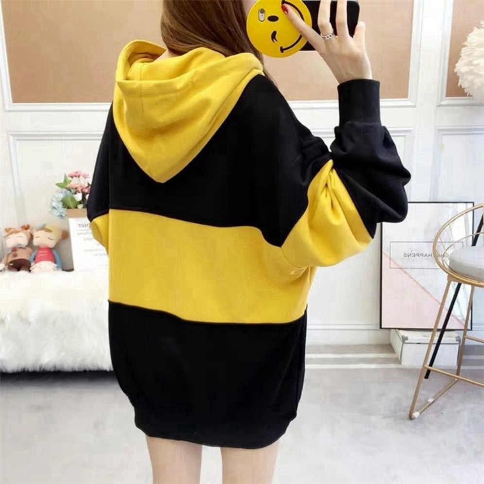 Áo Hoodie khoác nỉ unisex nam nữ KN18 phối sọc ngang 3 màu kiểu dáng Hàn Quốc form unisex