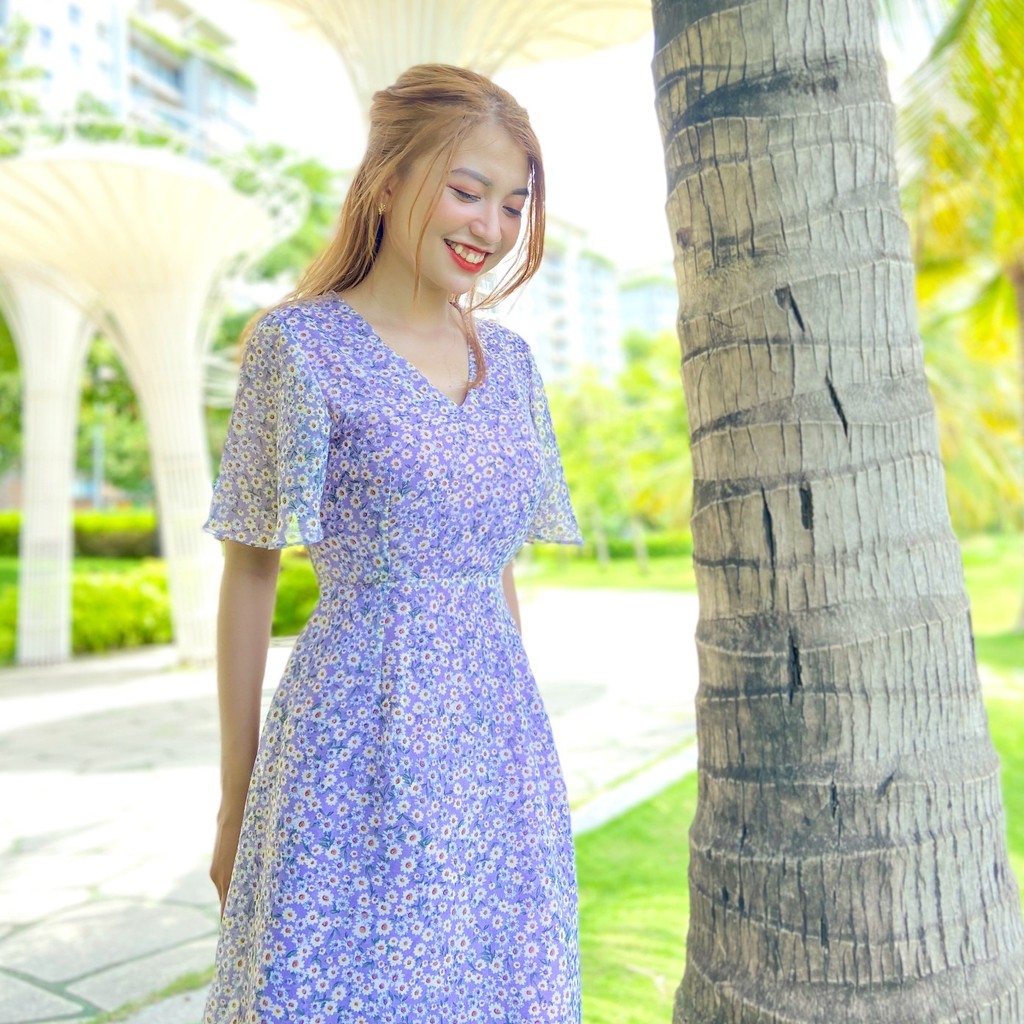 [XẢ HÀNG GIÁ GỐC] Đầm Maxi Hoa Nhí 2 lớp cánh tiên phom rũ nhẹ xinh xắn | BigBuy360 - bigbuy360.vn