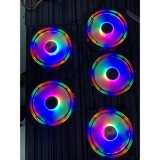 Quạt Tản Nhiệt, Fan Case Coolmoon K2 Led RGB - Không Cần Hub. Hàng