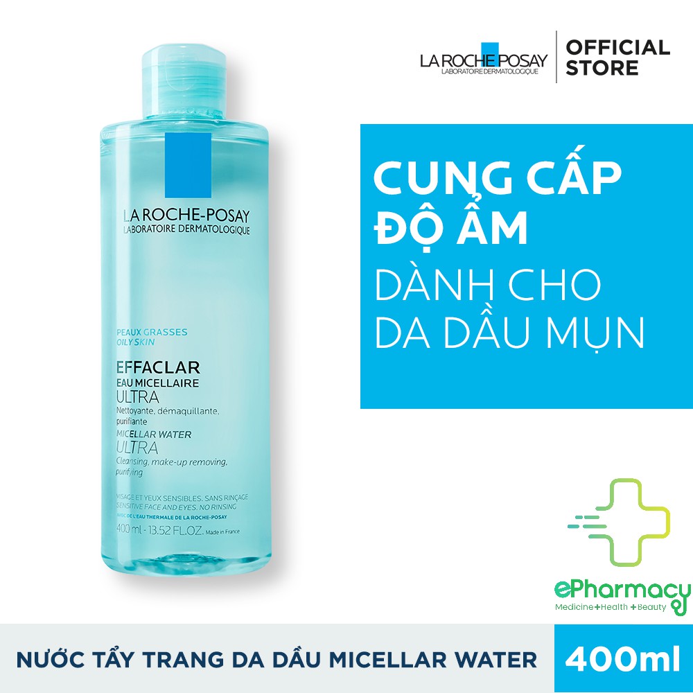 Tẩy trang LA ROCHE POSAY - Nước Tẩy Trang La Roche Posay Effaclar Micellar Water For Oily Skin (Xanh da dầu)