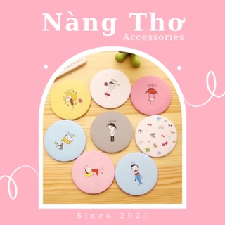 Gương tròn mini hoạt hình Nàng Thơ Accessories
