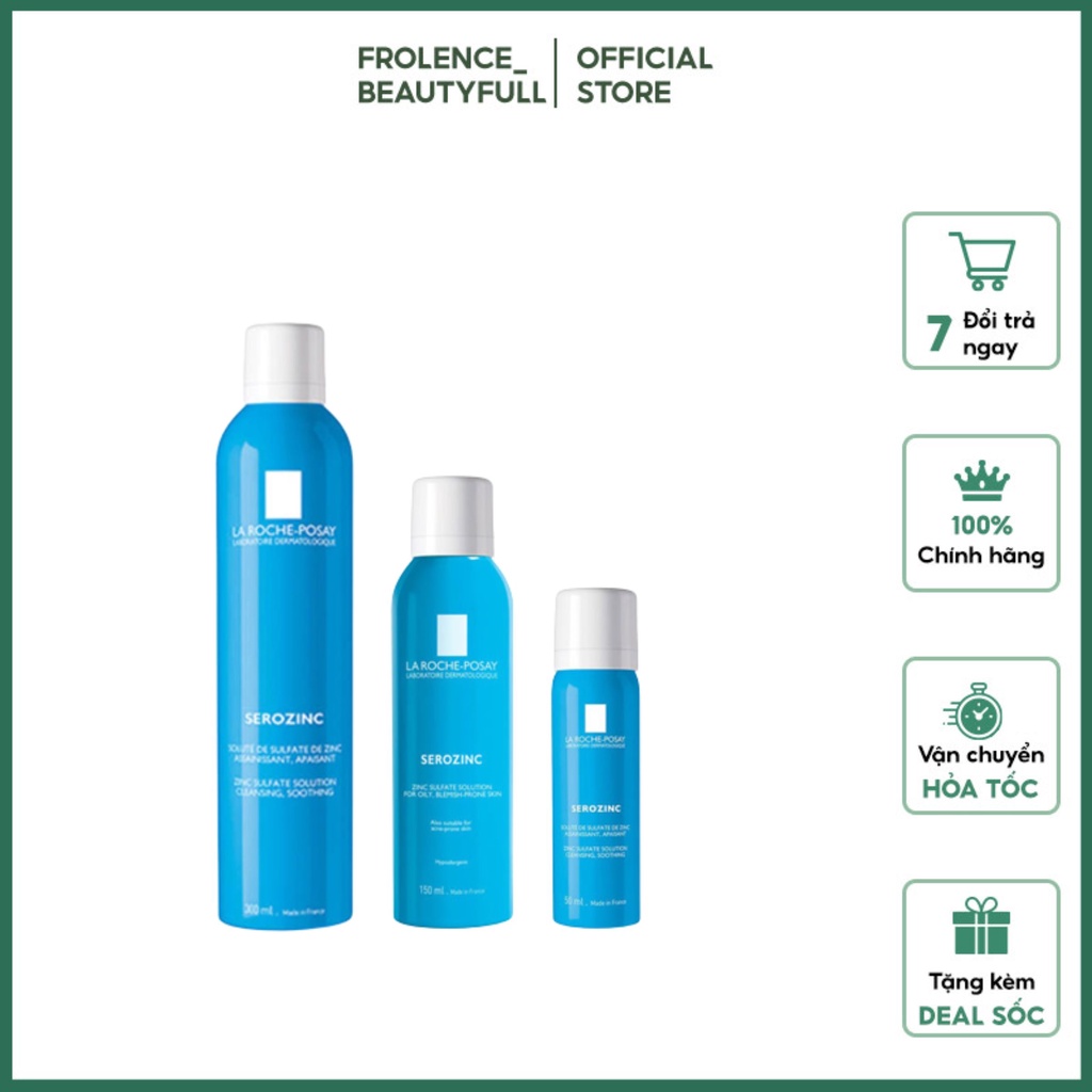 Xịt Khoáng Làm Dịu Da La Roche-Posay Serozinc 150ml +300ml cho da dầu mụn