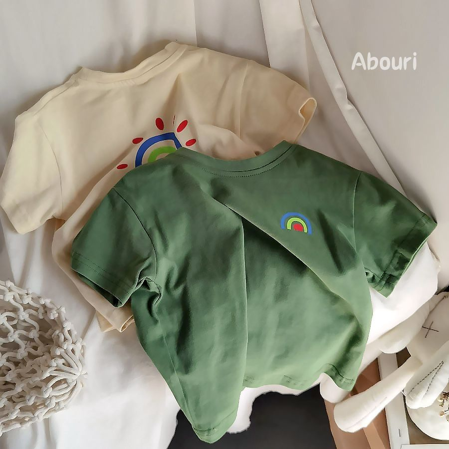 Áo thun cotton tay ngắn dáng rộng in họa tiết phong cách hàn quốc thời trang dành cho bé