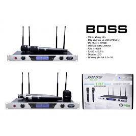 MICRO KHÔNG DÂY BOSS MT 990 Loại 4 Râu Tai Míc Có Màn Hình Hiển Thị