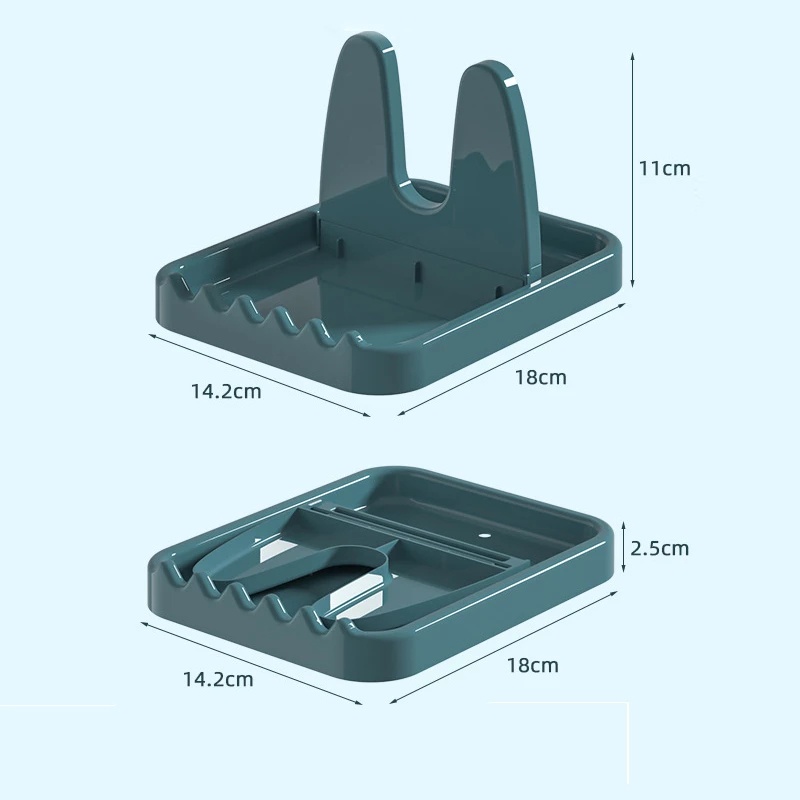 Giá Đỡ Nắp Nồi/Muỗng/Nĩa Bằng Nhựa 3 Màu Đa Năng Cho Nhà Bếp