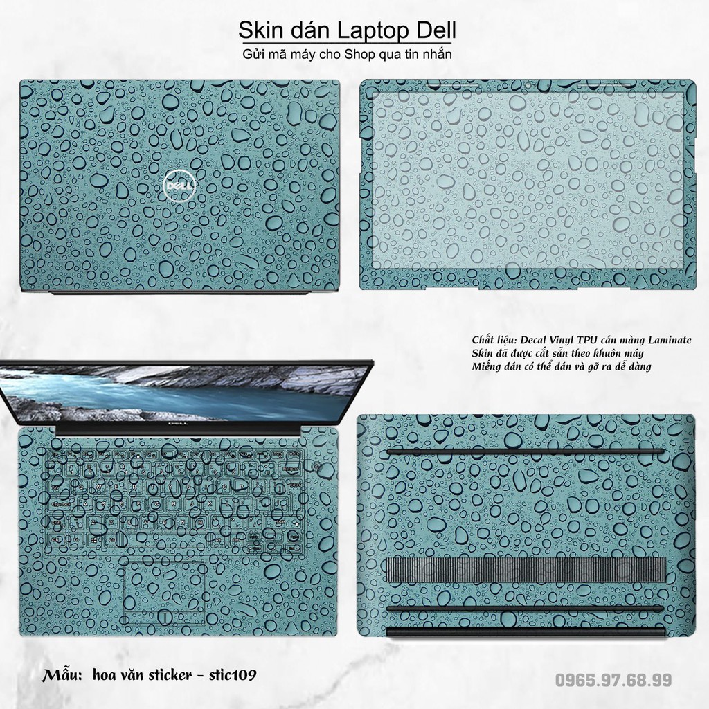 Skin dán Laptop Dell in hình Hoa văn sticker _nhiều mẫu 18 (inbox mã máy cho Shop)