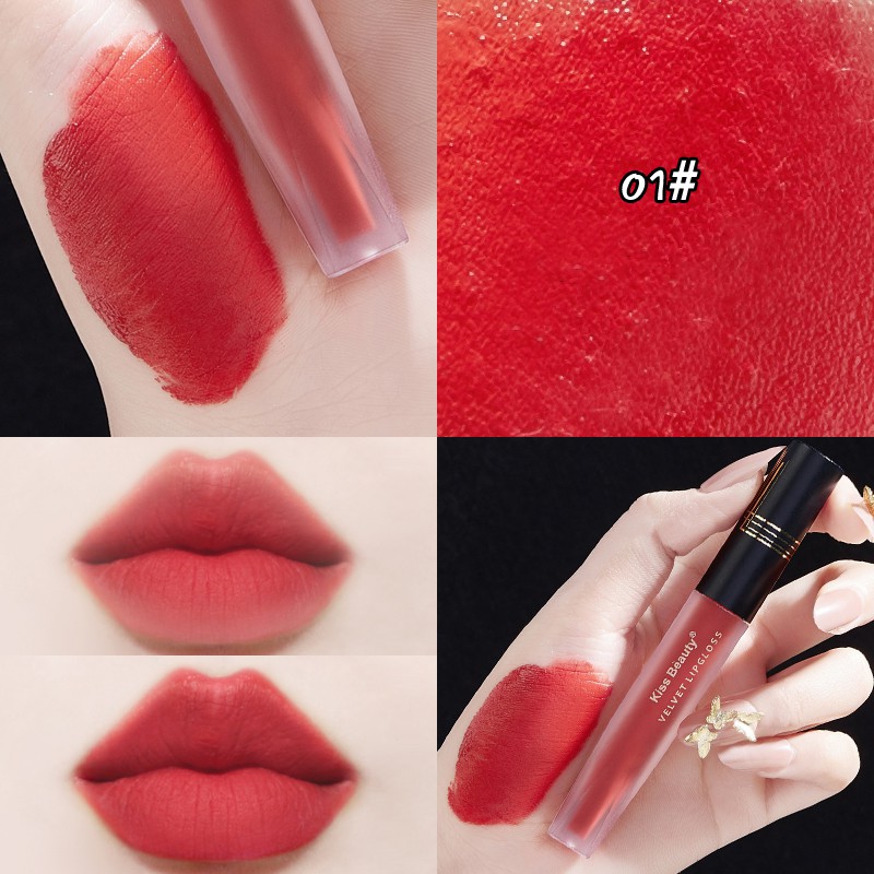 (Hàng Mới Về) Son Môi Kiss Beauty Kết Cấu Nhung Mịn Chống Thấm Nước Không Phai | BigBuy360 - bigbuy360.vn