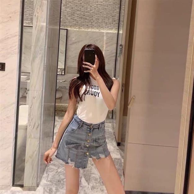 [BÁN LẺ GIÁ SỈ] Quần giả váy bò xám khói / xanh nhạt | BigBuy360 - bigbuy360.vn
