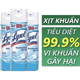 Xịt kháng khuẩn Lysol của Mỹ thương hiệu số 1 khuyên cáo của bác sĩ Nhi Khoa Mỹ