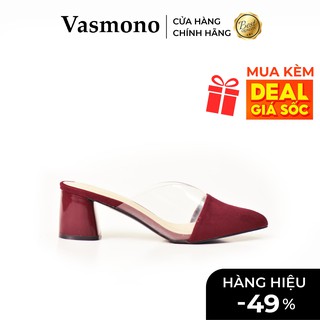 [SLAE 50%] Guốc Cao Gót Bít Mũi Phối Mica