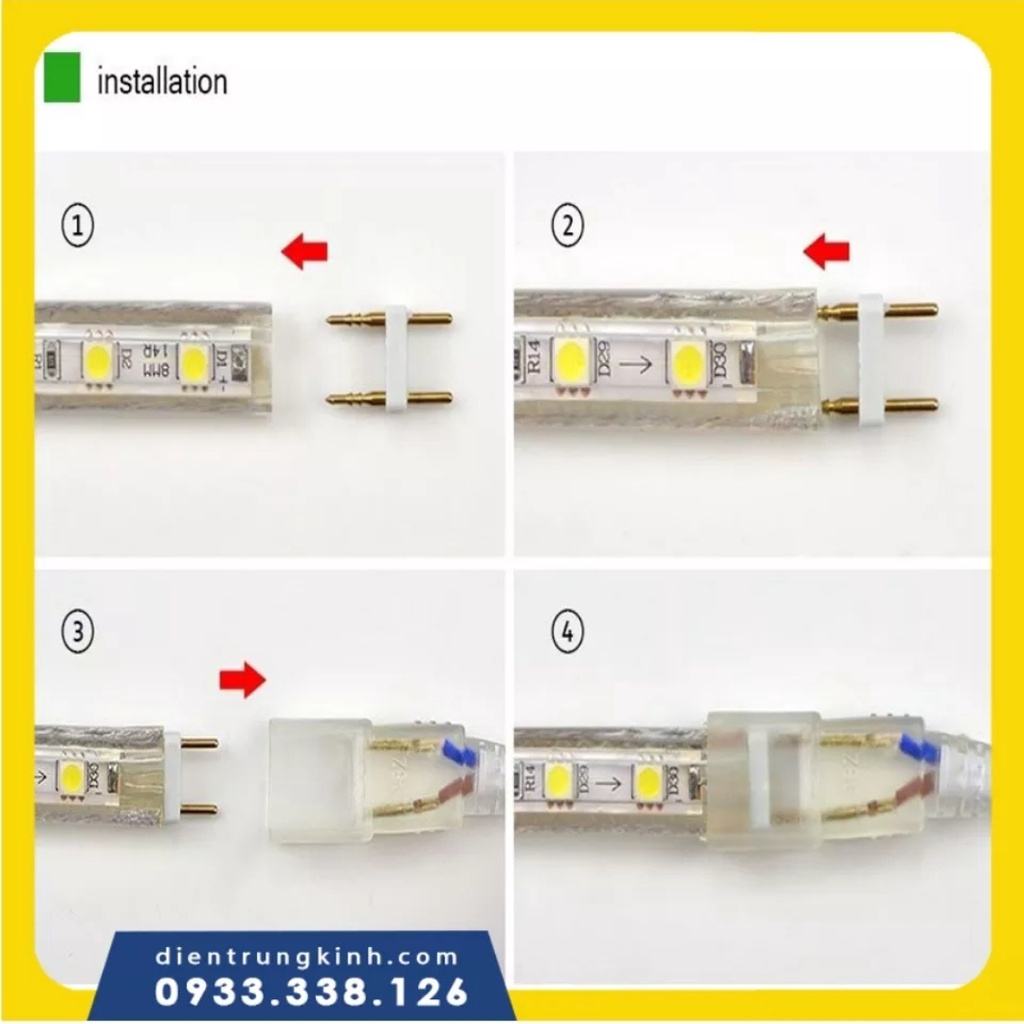 Đèn led dây 220V 2835 100m/cuộn siêu sáng thương hiệu ESNCO dùng trang trí ngoài trời  hắt ttrần thạch cao