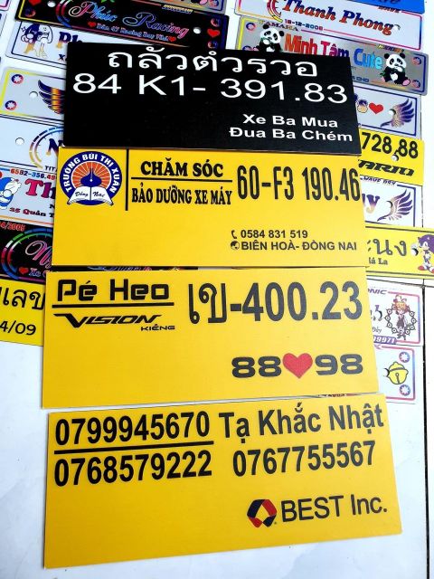 BẢN TÊN XE THEO YÊU CẦU