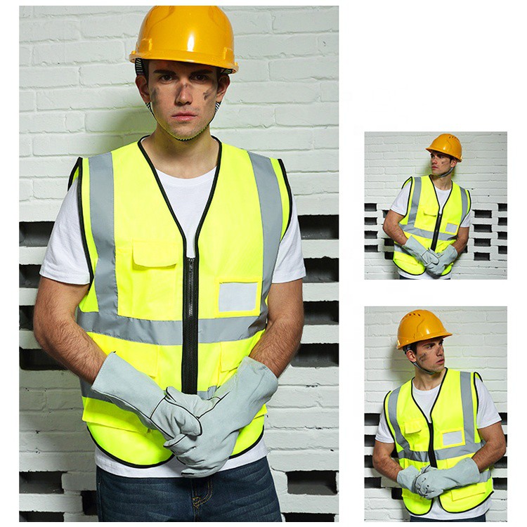 Áo gile phản quang bảo hộ túi hộp cao cấp, Áo gile phản quang kỹ sư vải polyester siêu nhẹ, thoáng mát. In theo yêu cầu