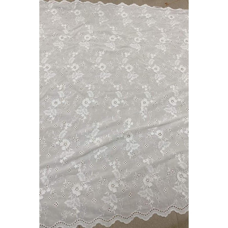 Vải thô boi thêu hoa