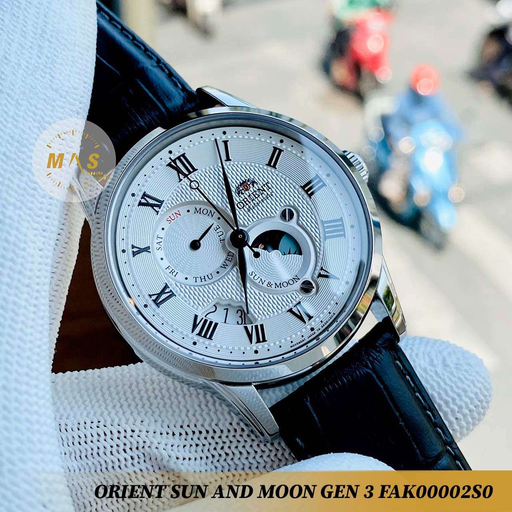 Đồng Hồ Nam Chính Hãng -  ORIENT SUN AND MOON GEN 3 FAK00002S0