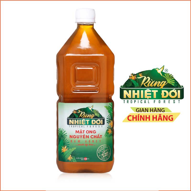 Mật ong nguyên chất Rừng Nhiệt Đới 1350g - Mật ong rừng nguyên chất