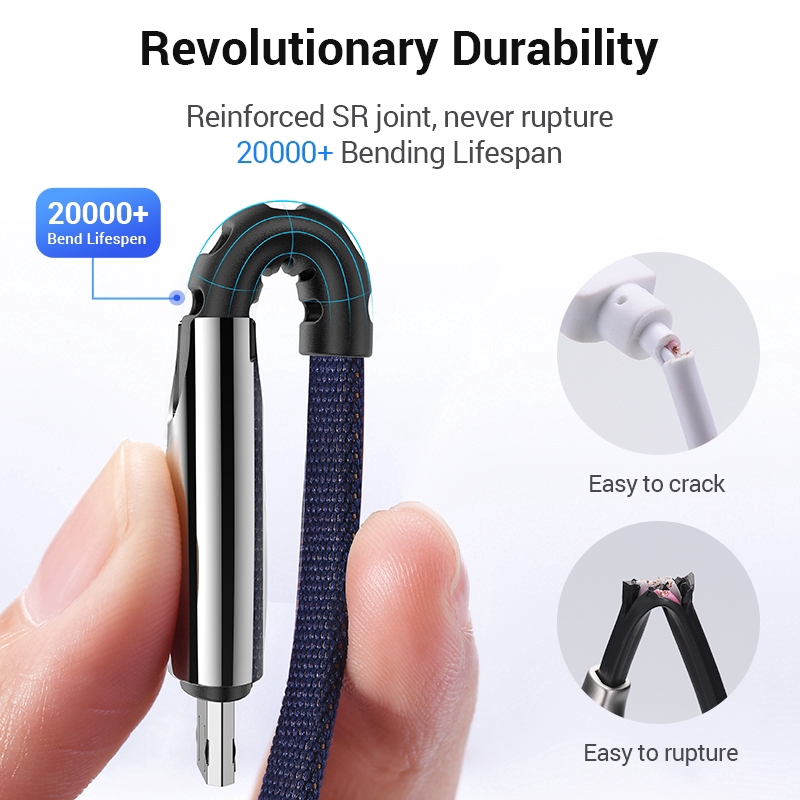 Cáp Sạc Nhanh Dây Bện Bằng Hợp Kim Nhôm Cổng Micro USB Và Type C Cho iphone Android